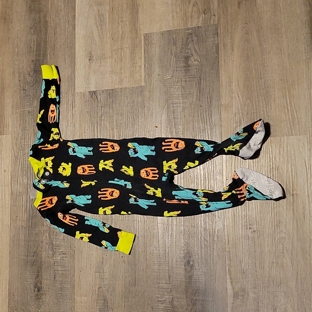 Carter's - Black and green monster sleeper/onsie.6-9m